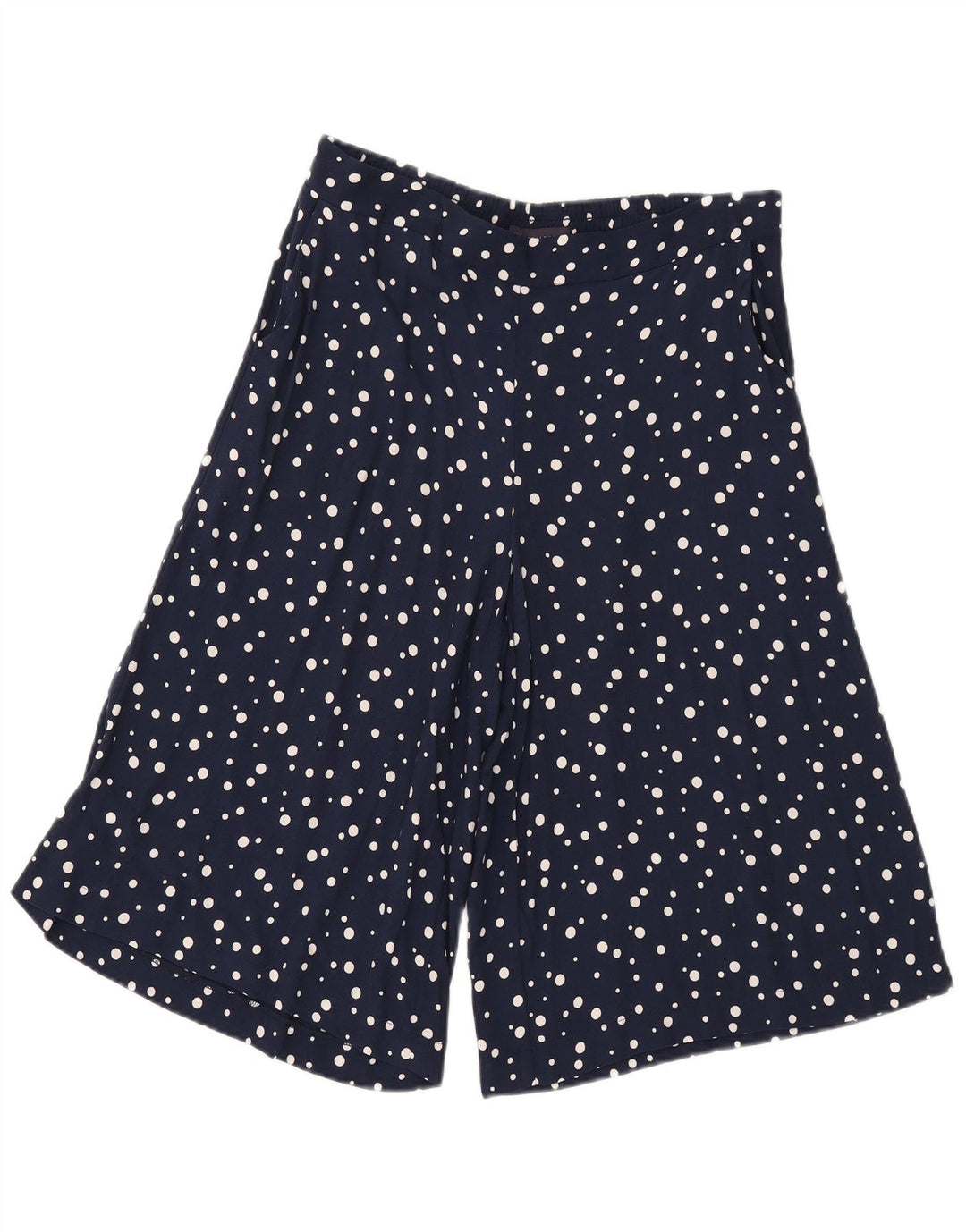 Bermuda feminina Marks & Spencer UK 12 médio W32 azul marinho manchado