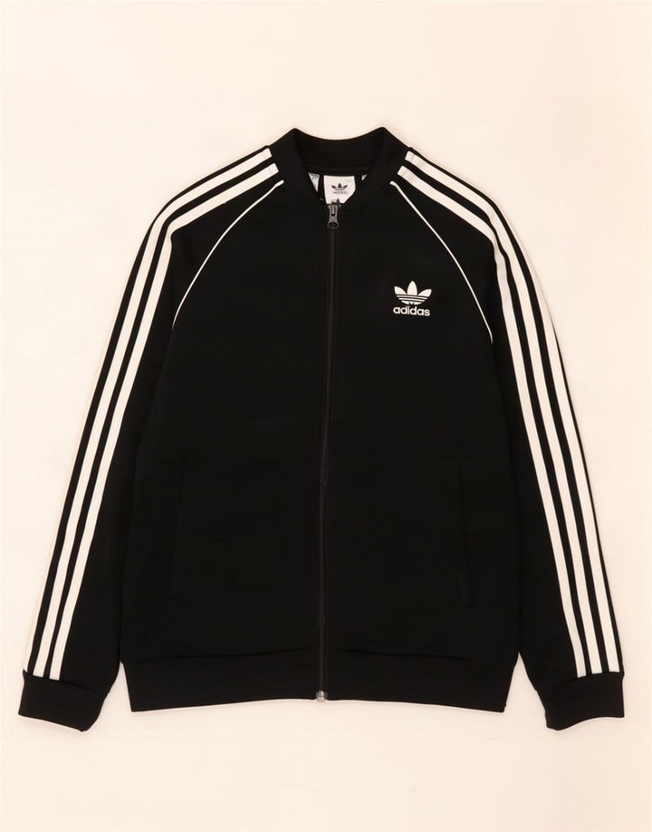 Casaco de treino Adidas Boys 11-12 anos preto poliéster
