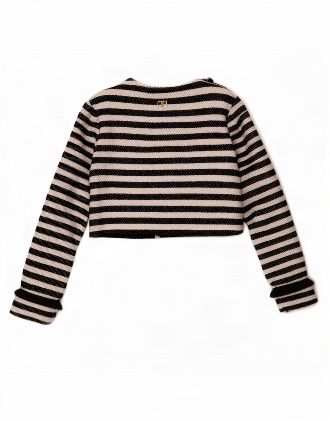 Jaqueta Bolero feminina Denny Rose IT 42 poliéster listrado branco médio