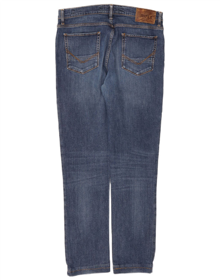 Rifle Masculino Slim Jeans W36 L32 Azul Algodão
