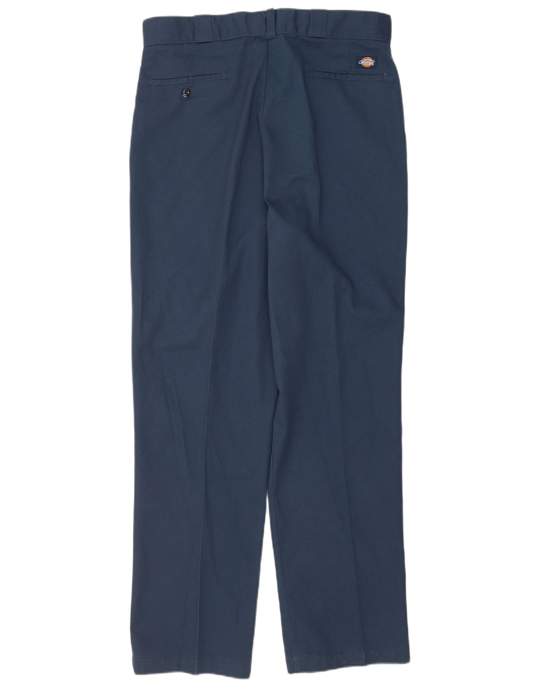 Calças Chino retas masculinas Dickies W38 L34 poliéster azul marinho
