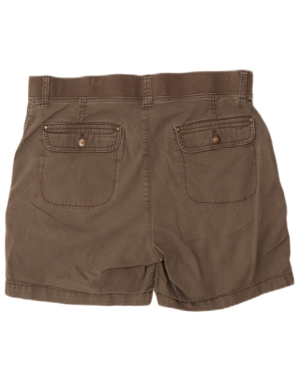 Shorts cargo feminino Lee de cintura média e ajuste relaxado US 14 XL W34 algodão cáqui