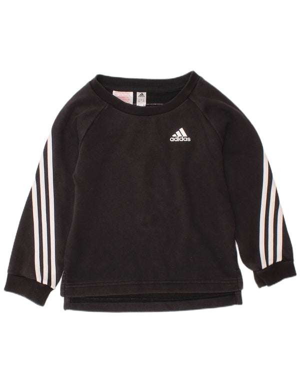 ADIDAS Baby Boys Sweatshirt Jumper 18-24 Meses Preto Algodão