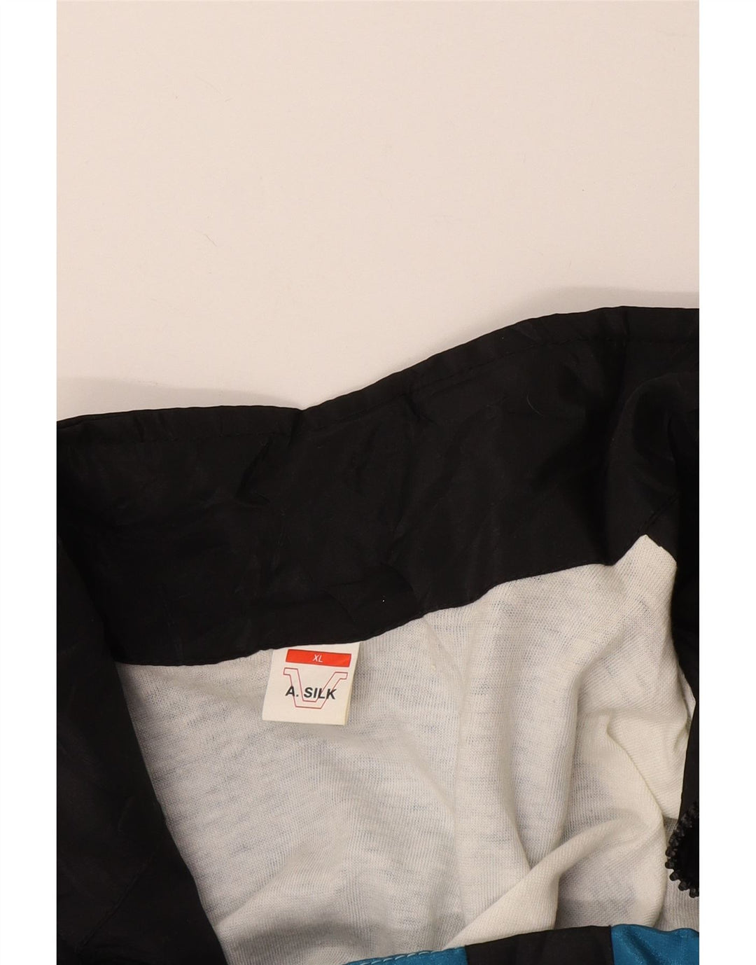 Casaco de treino masculino vintage XL azul colorblock