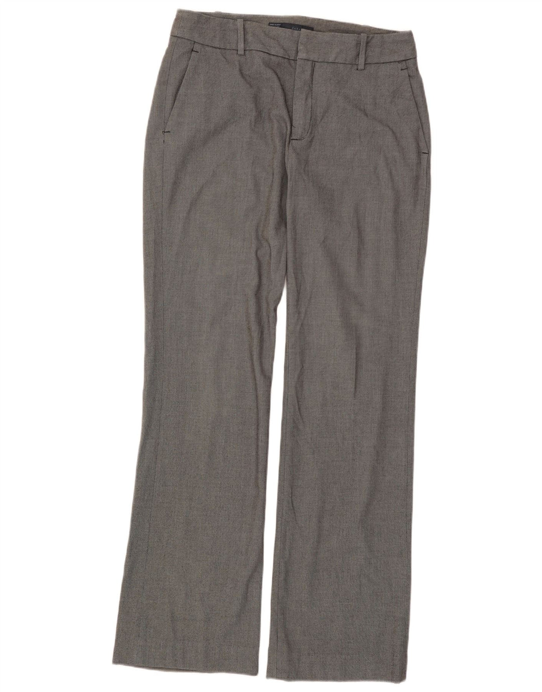 Calça feminina Zara Bootcut Chino EU 40 Médio W30 L32 Cinza Manchado