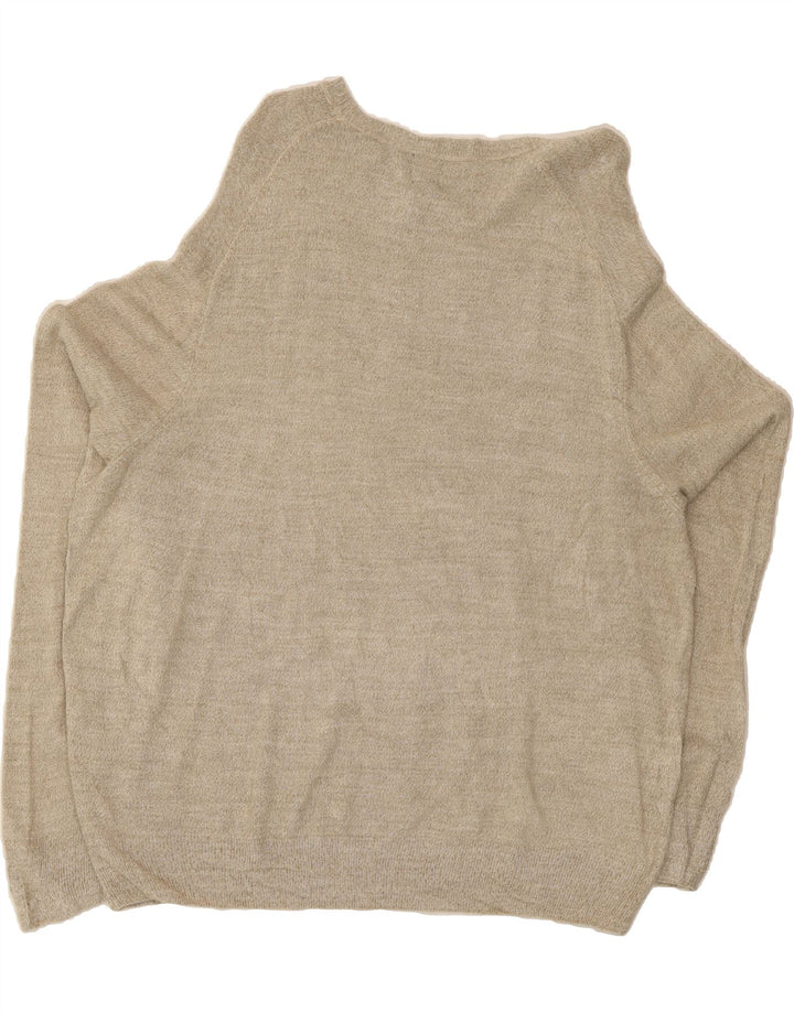DOCKERS Mens Boat Neck Jumper Sweater XL Beige Acrylic Vintage Dockers and Second-Hand Dockers from Messina Hembry 