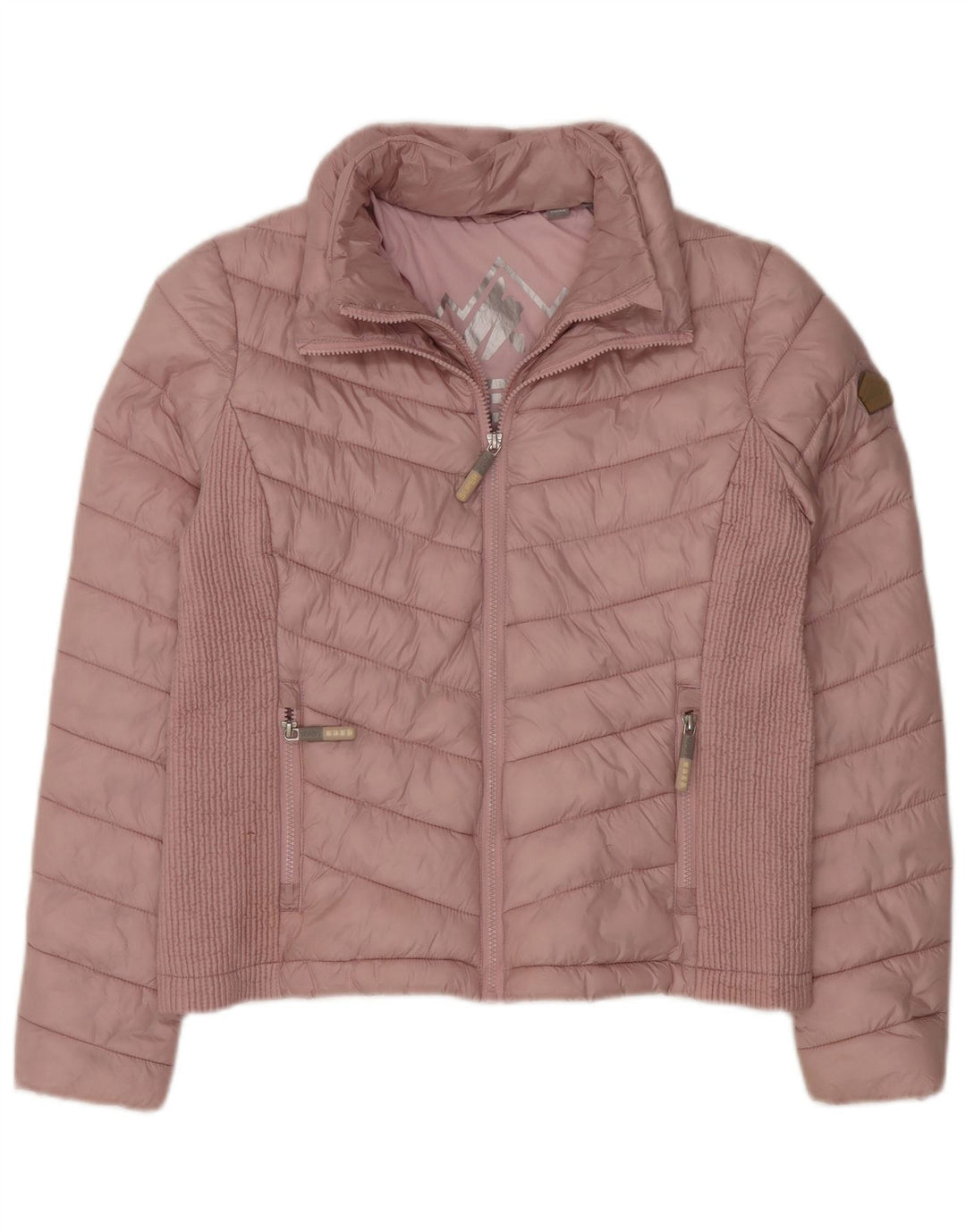 Jaqueta acolchoada feminina SUPERDRY UK 16 grande nylon rosa