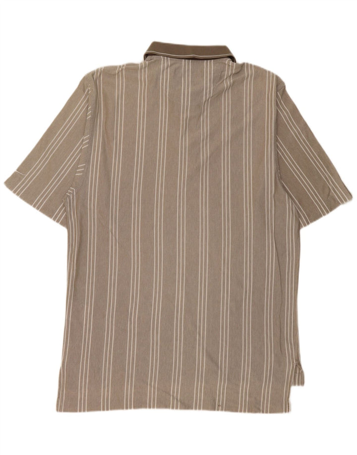 Camisa polo masculina NIKE UK 39/41 médio bege listrado