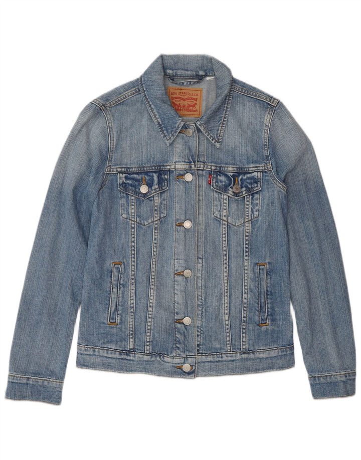 Jaqueta jeans feminina Levi's UK 10 pequena azul