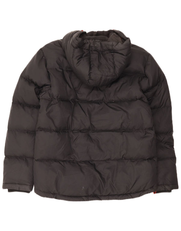 Jaqueta masculina acolchoada com capuz Mountain Warehouse UK 38 nylon preto médio