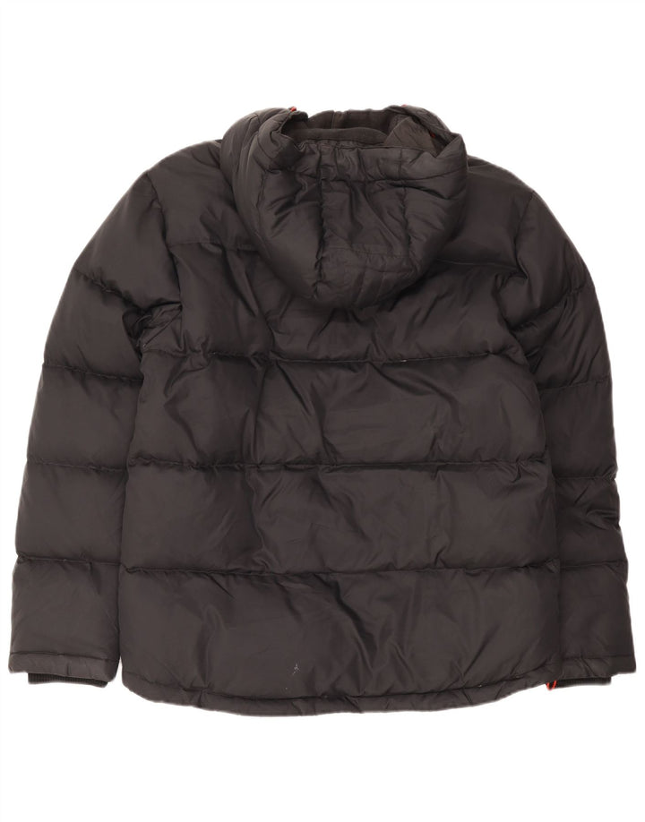 Jaqueta masculina acolchoada com capuz Mountain Warehouse UK 38 nylon preto médio