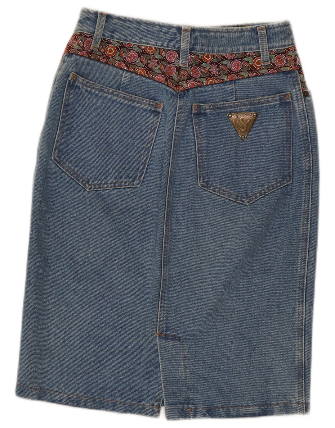 Saia jeans feminina Swinger IT 41 médio W27 algodão azul