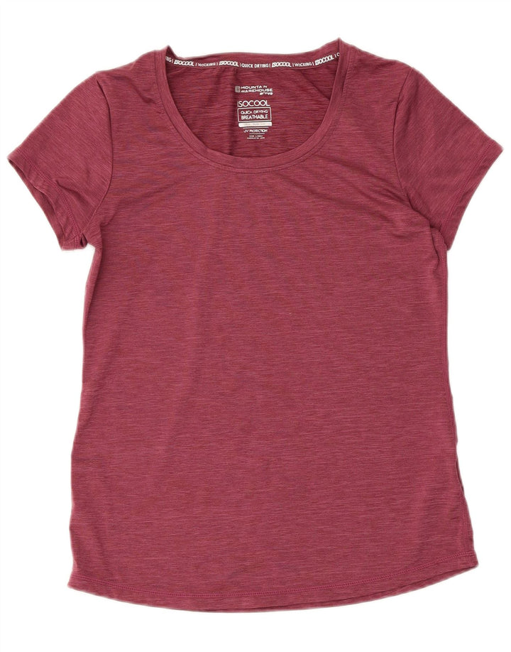 Camiseta feminina IsoCool Mountain Warehouse Reino Unido 10 pequena marrom manchada
