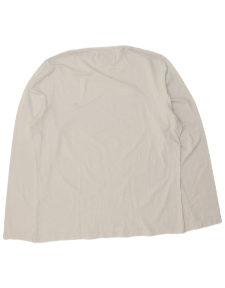 TOMMY HILFIGER Masculino Extra Slim Top Manga Longa 2XL Branco
