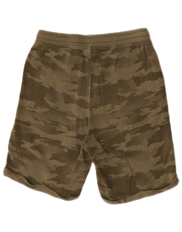 Benetton Boys Sport Shorts 11-12 Anos 2XL Algodão Camuflado Cáqui