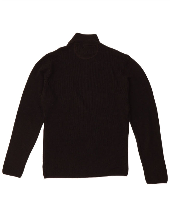 ARMANI JEANS Suéter masculino com gola tartaruga, lã preta média