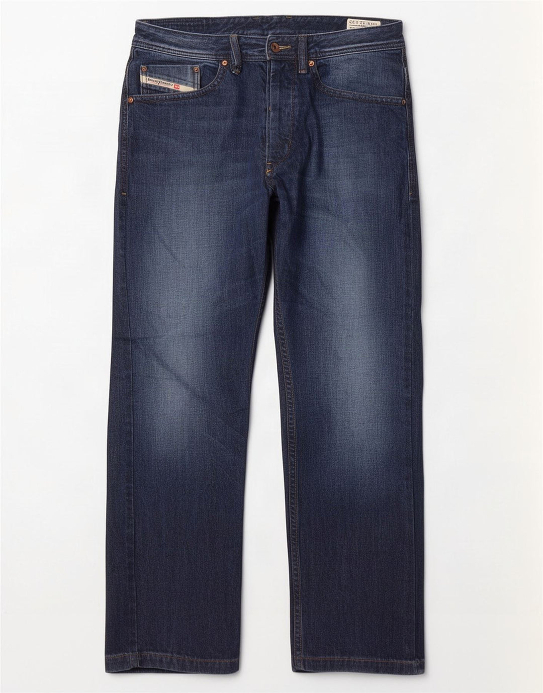 Diesel Masculino Braddo Straight Jeans W32 L32 Azul Algodão