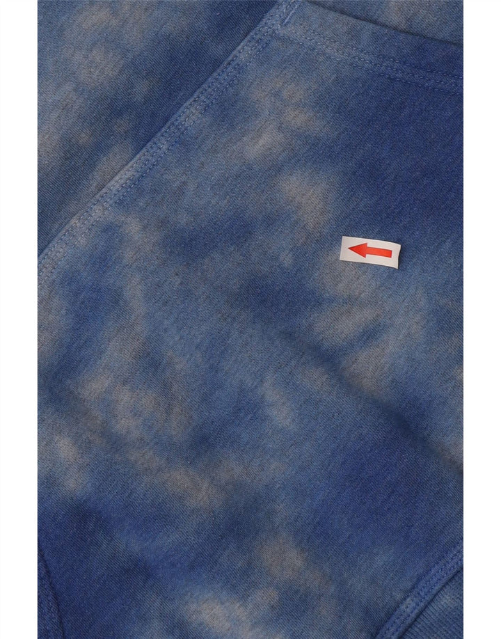 Jumper masculino com capuz Champion médio azul tie-dye algodão