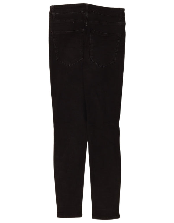 Zara Jeans Skinny Feminino EU 40 Médio W30 L27 Algodão Preto