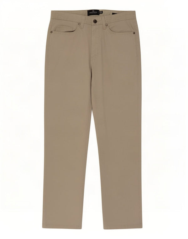 Calça casual masculina Marks & Spencer Blue Harbor cônica W30 L29 bege
