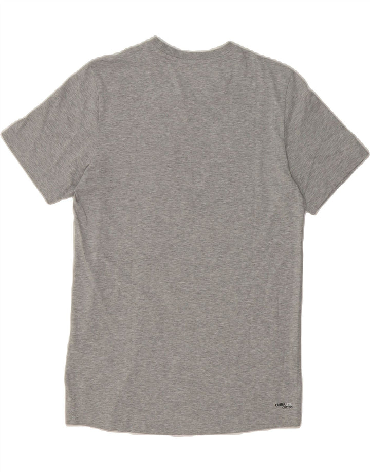 ADIDAS Mens Climalite Graphic T-Shirt Top Medium Grey Cotton Vintage Adidas and Second-Hand Adidas from Messina Hembry 