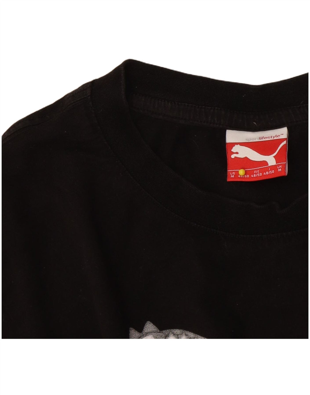 Camiseta masculina Puma Graphic Top médio preto colorblock