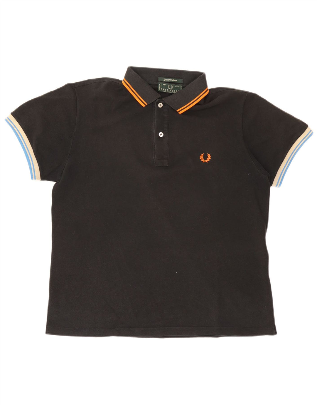 Camisa polo masculina Fred Perry grande algodão preto