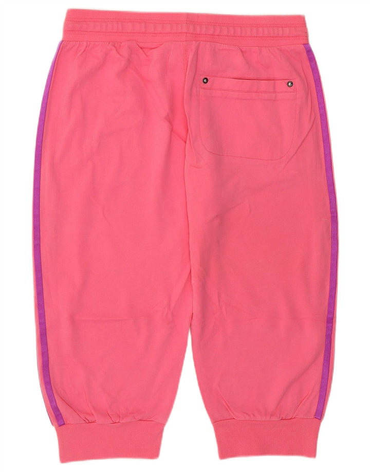Adidas Womens Bermuda Sport Shorts UK 12/14 Médio Rosa Algodão