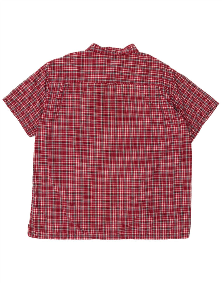 Camisa masculina de manga curta MOUNTAIN WAREHOUSE 3XL algodão xadrez vermelho