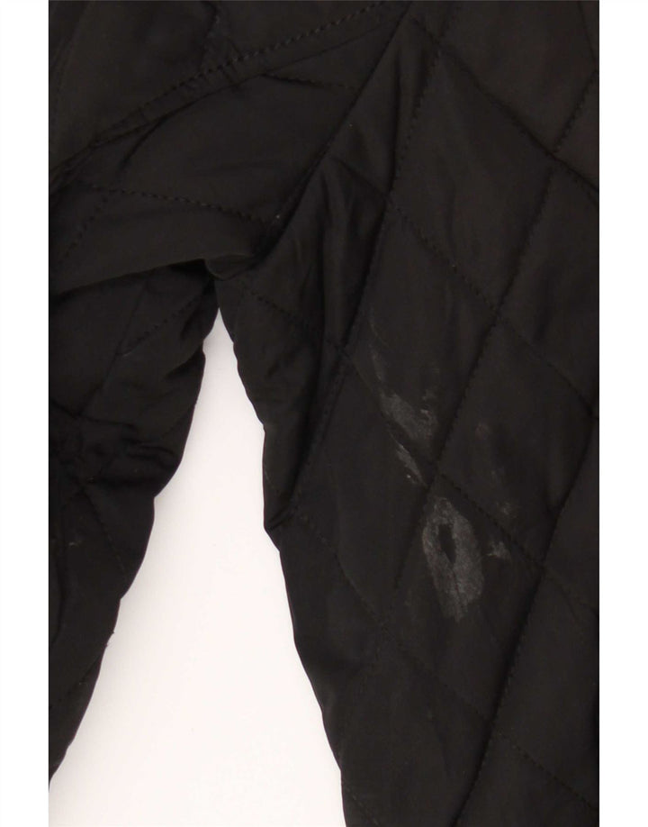 Jaqueta acolchoada masculina Zara UK 38 poliéster preto médio