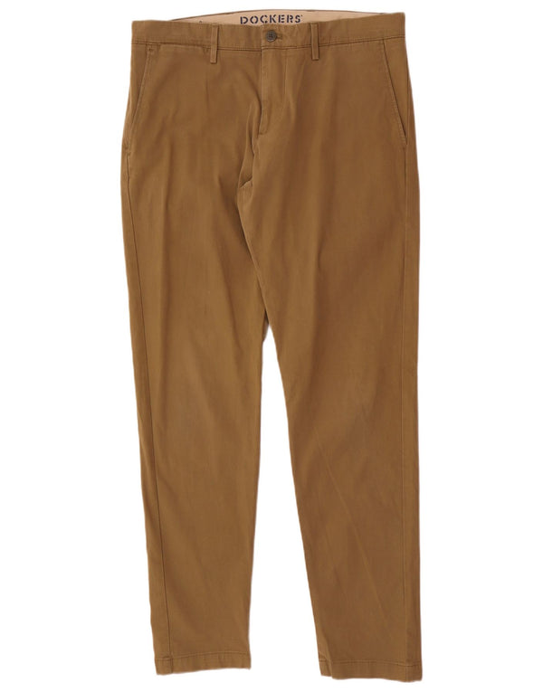 Dockers Calça masculina cáqui slim Chino W32 L32 algodão cáqui