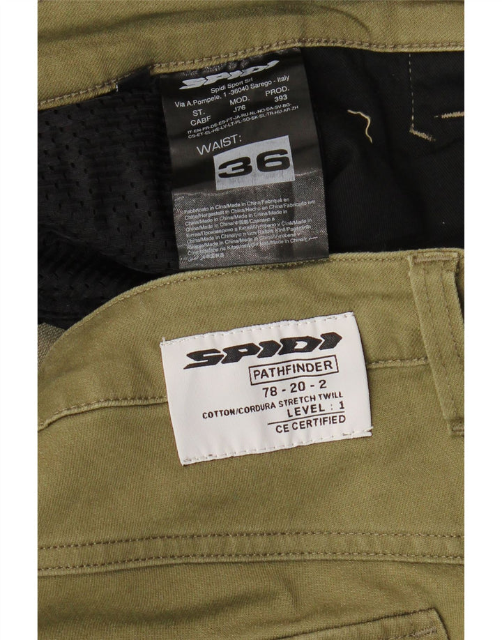 Calça cargo slim masculina Spidi W36 L33 algodão cáqui