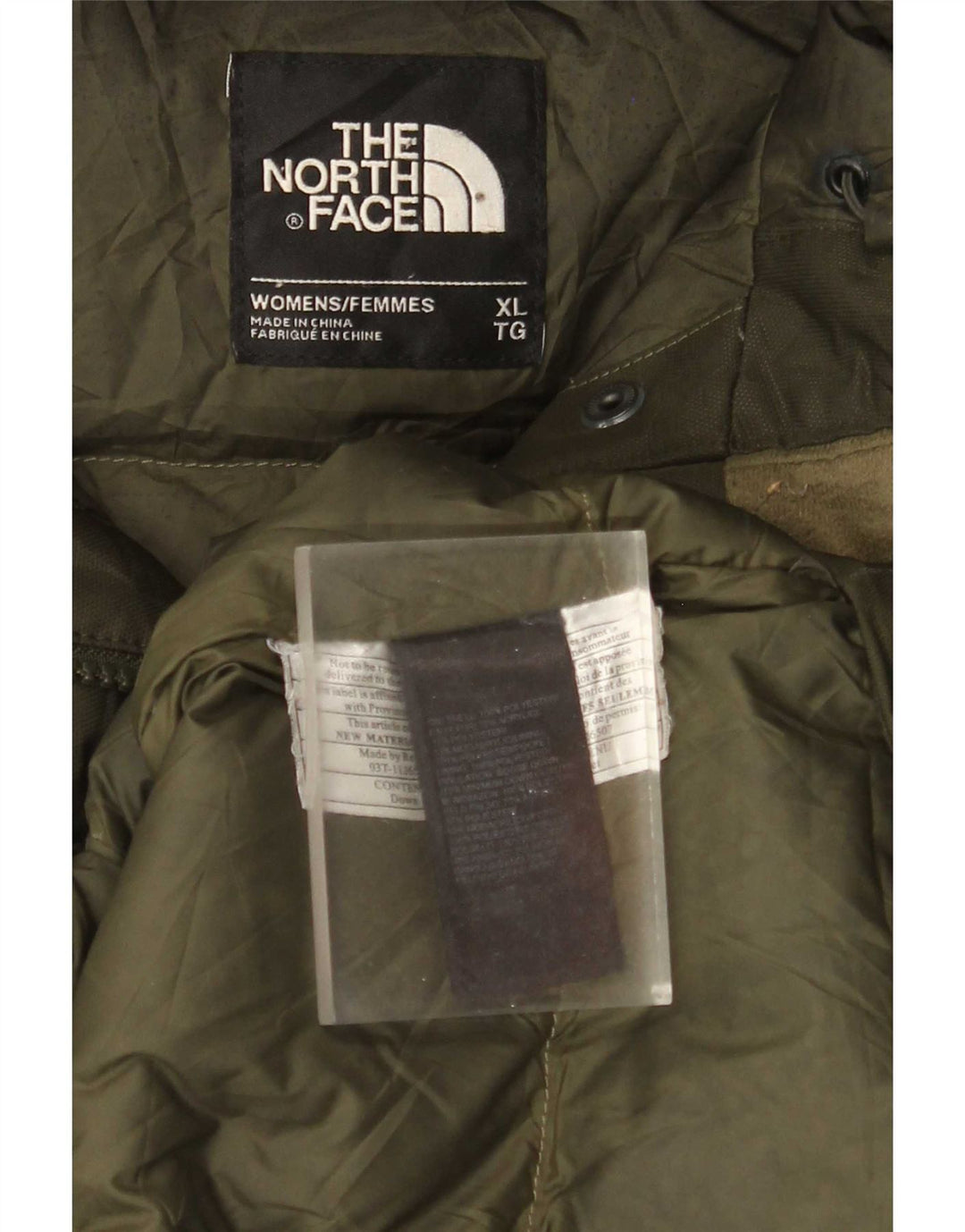 Jaqueta acolchoada com capuz feminina The North Face UK 18 XL poliéster verde