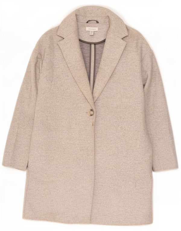 Sobretudo oversized feminino Topshop UK 8 poliéster cinza pequeno