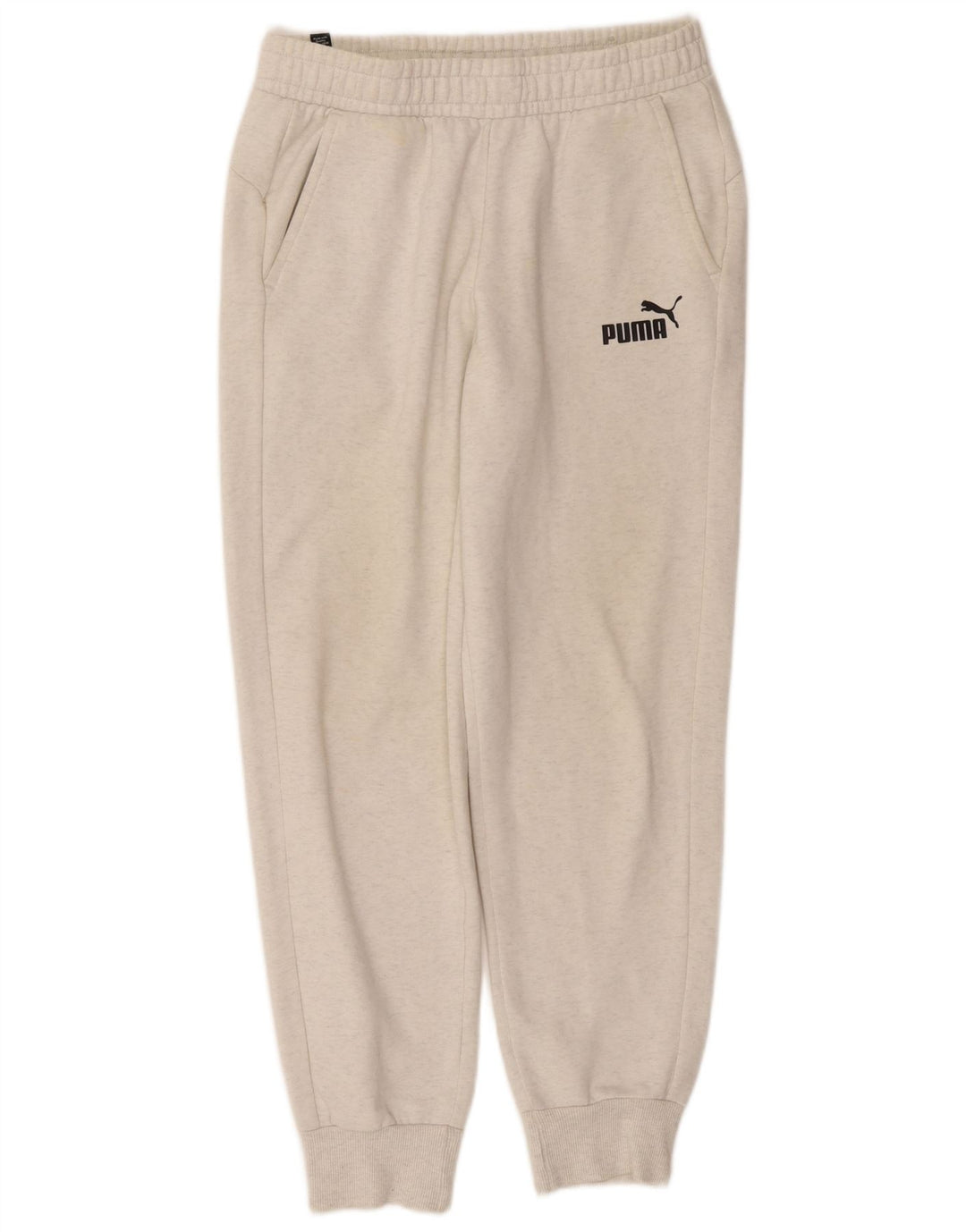 Calça de treino masculina Puma Joggers médio algodão branco