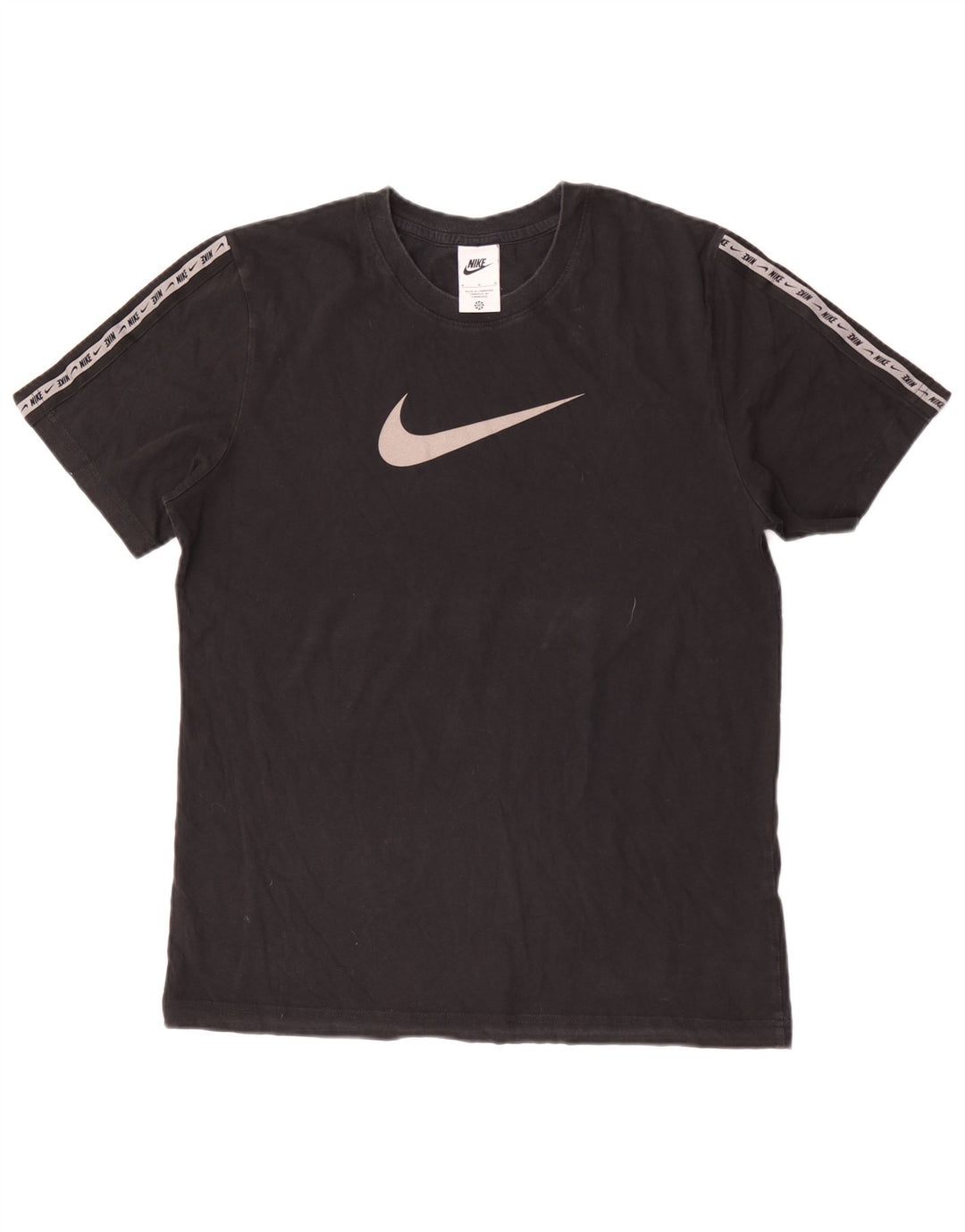 Camiseta Nike masculina gráfica Top médio preto colorblock algodão