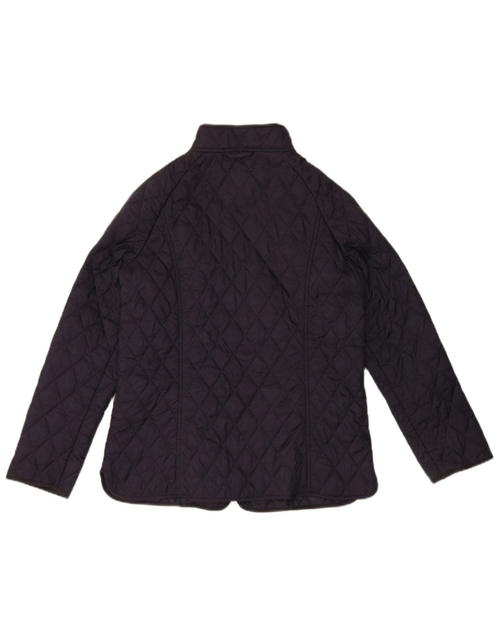 Jaqueta acolchoada feminina BARBOUR UK 14 grande azul marinho poliamida