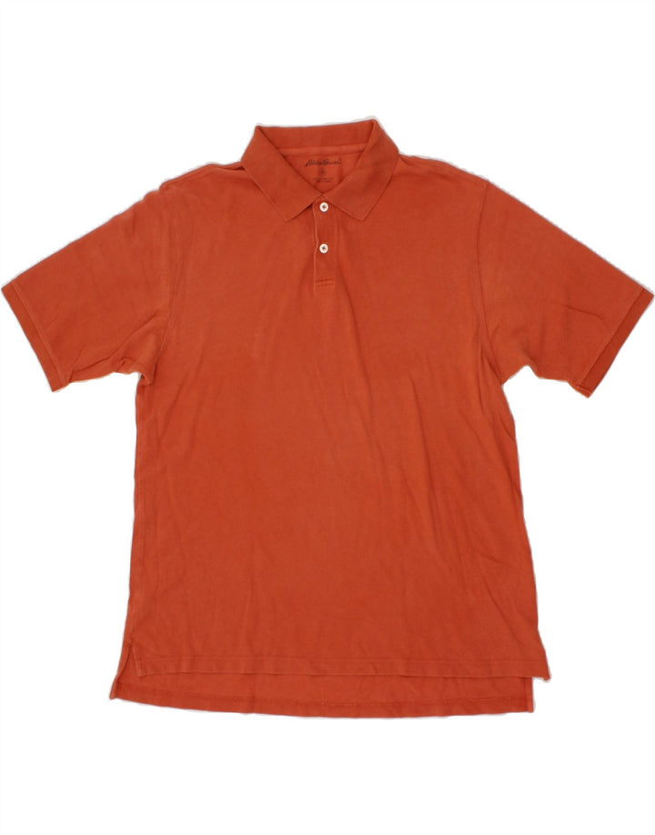 EDDIE BAUER Mens Polo Shirt Medium Orange Cotton Vintage Eddie Bauer and Second-Hand Eddie Bauer from Messina Hembry 