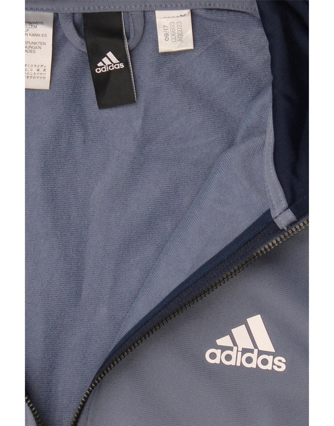 ADIDAS Mens Tracksuit Top Jacket Médio Azul Marinho Colourblock