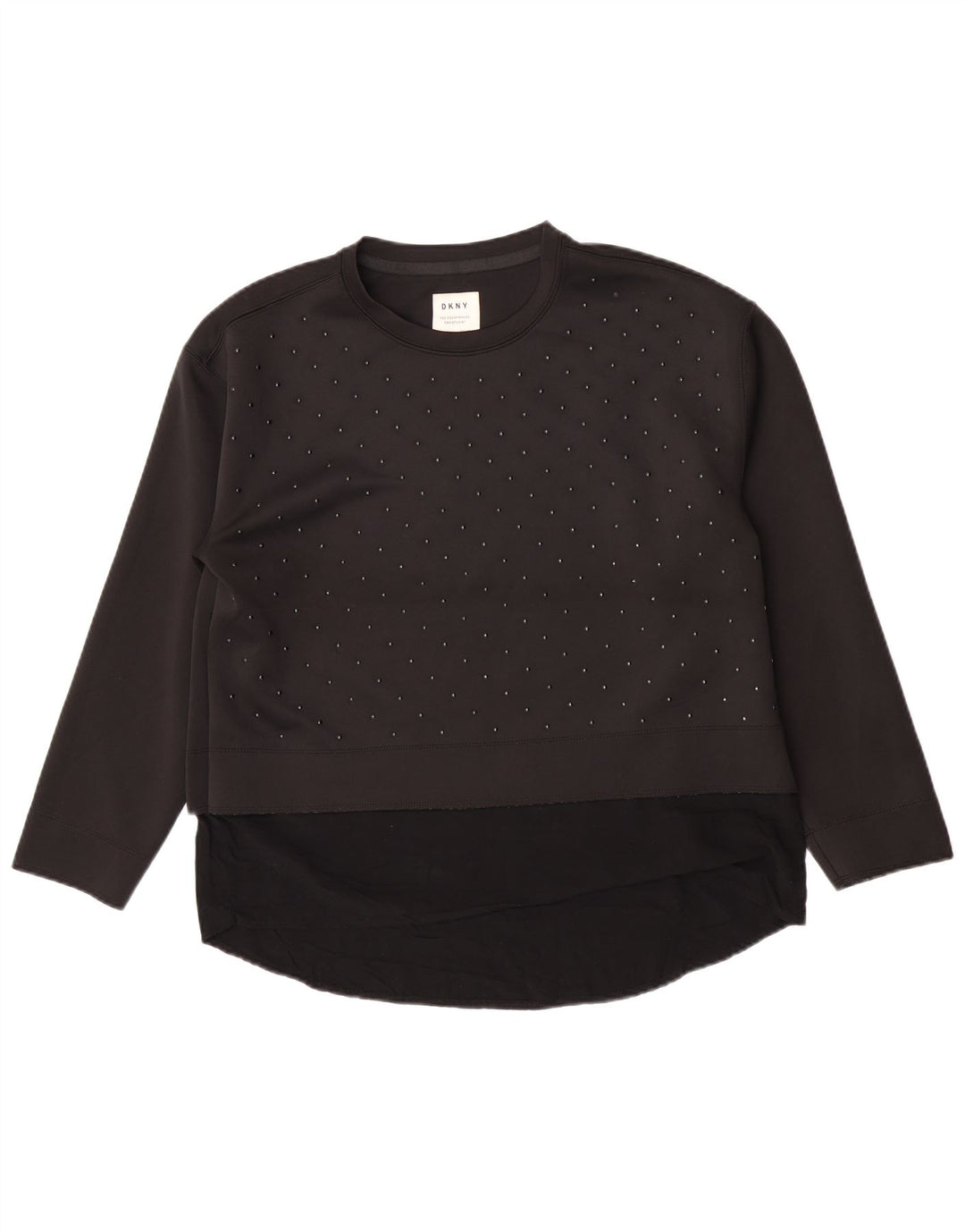 Suéter feminino Dkny UK 16 grande poliéster preto