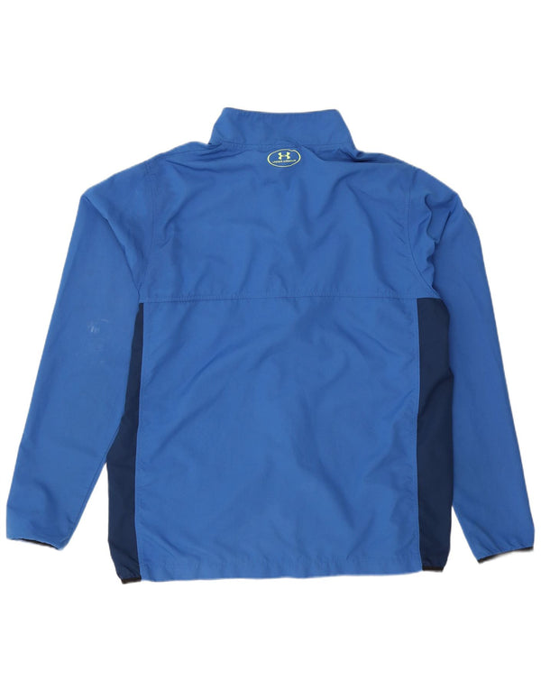Sob a jaqueta superior do fato de treino dos homens da armadura grande poliéster azul de Colourblock