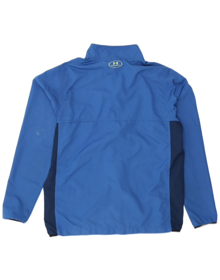 Sob a jaqueta superior do fato de treino dos homens da armadura grande poliéster azul de Colourblock