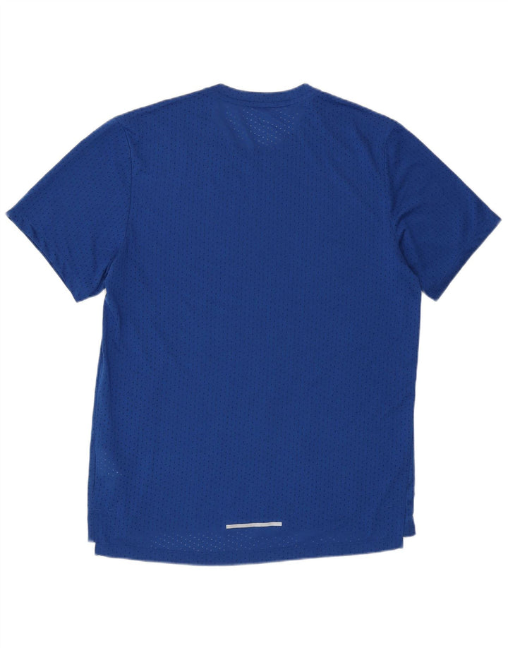 Nike Mens Dri Fit Camiseta Top Médio Azul Poliéster