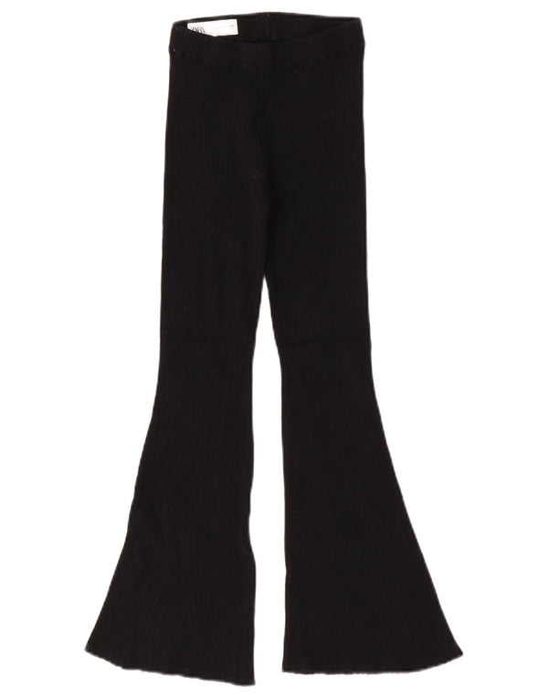 Calça de treino Zara Girls Flare 9-10 anos preta viscose