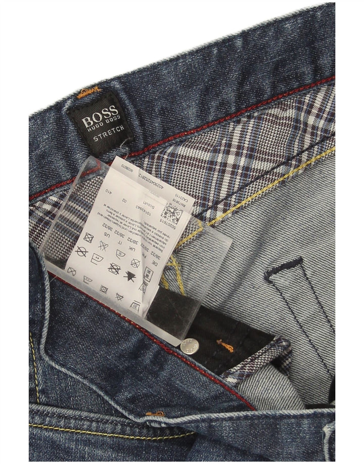 Hugo Boss Jeans retos femininos W38 L32 algodão azul