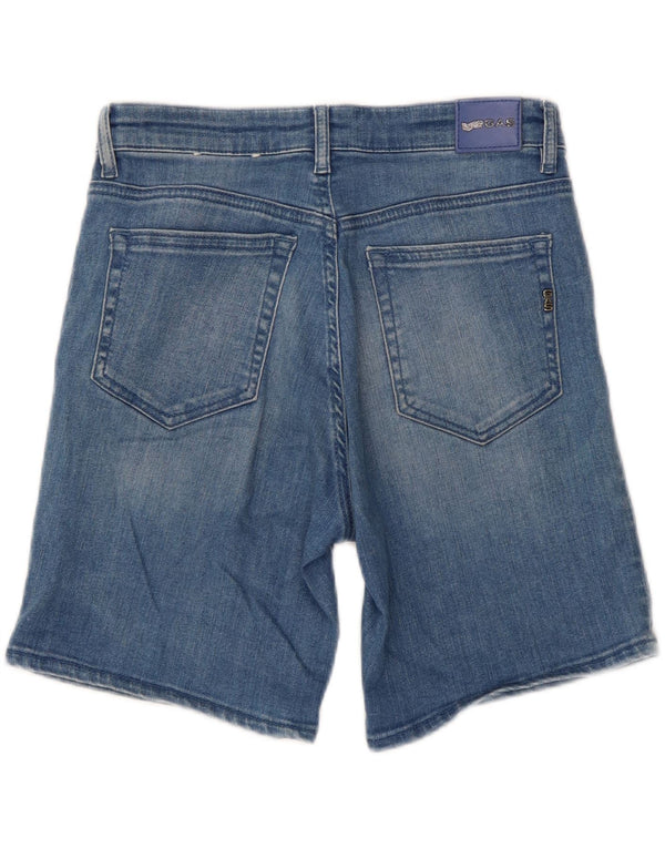 Shorts jeans feminino de ajuste regular W26 algodão azul pequeno Gas