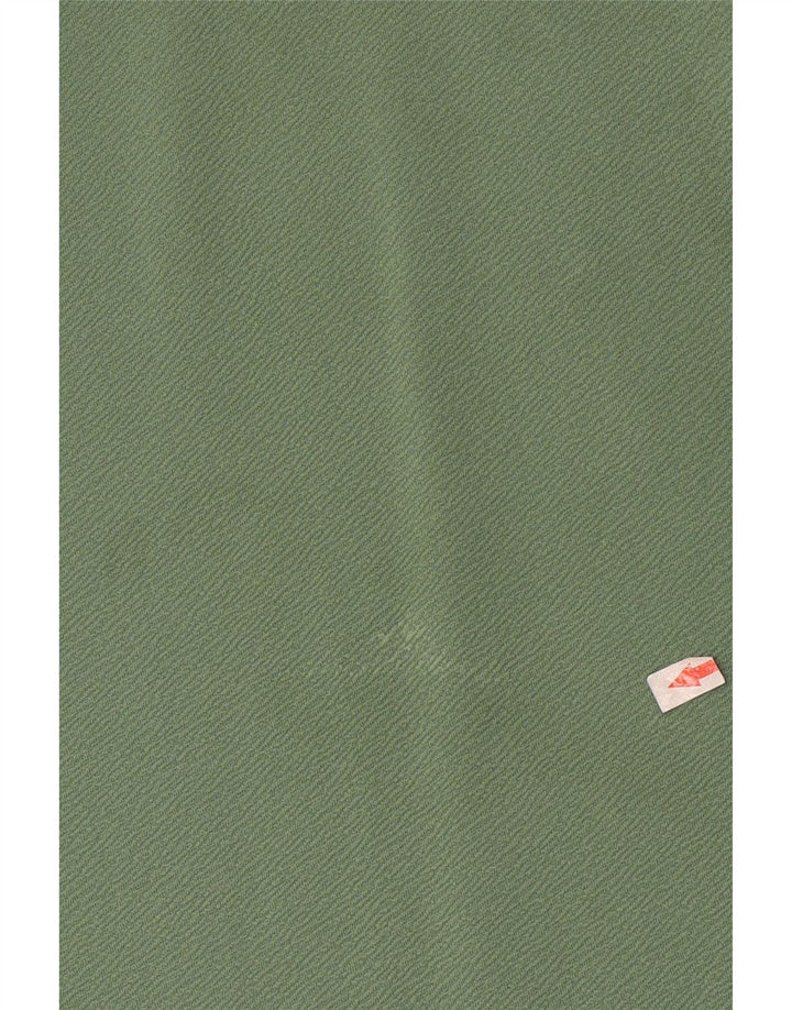 Zara vestido feminino manga 3/4 oversized shift UK 10 pequeno verde