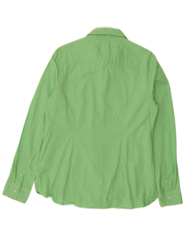 Camisa Tommy Hilfiger Feminina Classic Fit Reino Unido 14 Algodão Verde Médio
