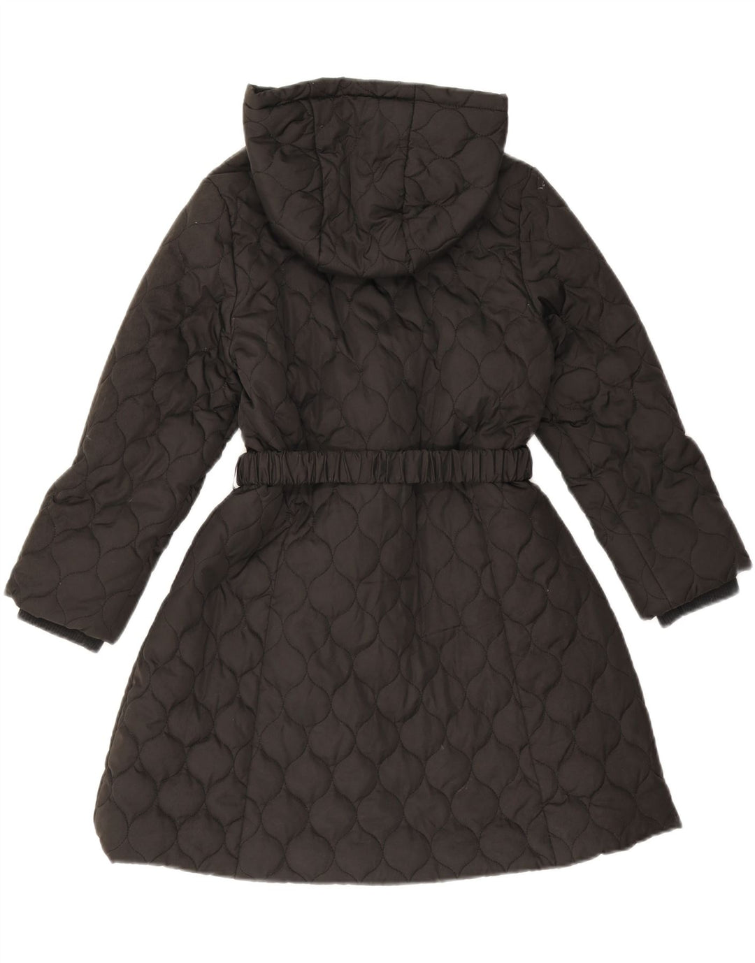 Sobretudo acolchoado com capuz para meninas Monsoon 9-10 anos de poliéster preto