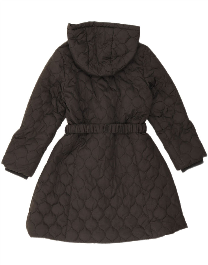Sobretudo acolchoado com capuz para meninas Monsoon 9-10 anos de poliéster preto
